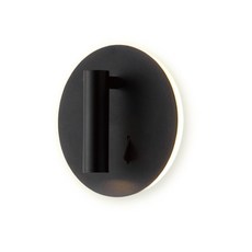 好時光 舞光 LED 8W 圓虹 床頭 壁燈 雙燈呈現 可調式燈頭 雙開關 圓盤造型110V 240V 全電壓, 黑色