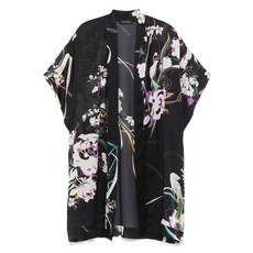 카린길슨 플로럴 프린트 실크 가운