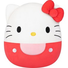 Squishmallows 오리지널 산리오 30.5cm(12인치) 시나모롤 - 공식 Jazwares 플러시 (미디엄 사이즈) 그외 각종 558055, 헬로키티 in Red Overalls