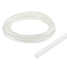 Uxcell 절연 케이블 프로텍터 15mm/0.59인치/10m/33피트 고온 유리 섬유 슬리브 화이트, 1mm-15m