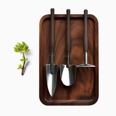 원예 도구 3세트 가정용 스테인리스 스틸 미니 화분 꽃 심기 다육 식물 재배 DIY 정원 가드닝 수공구 삽 가위 갈퀴 포함 인테리어 조경용, 가정용 정원 예술 3종 세트, 1개