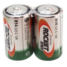 로케트 1.5v 건전지 더오래 더강하게 드라이 망간 베터리 로케트 CM2 2x12 24개, 1개