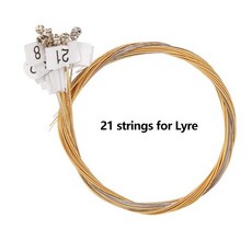 황동 나일론 15/16/19/21/24 Lyre Harp 용 현 내구성 교체 가능 액세서리 숫자가있는 현악기 부품, 05 21 Strings