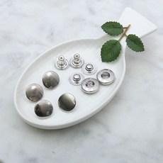 짱패브릭 15mm 실버스프링도트단추, 실버, 10개