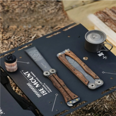 【Rising】ISE 齒輪聯動蝴蝶鋸 木柄蝴蝶鋸 雙面鋸 鋸木 焚火 折疊鋸 口袋鋸 輕量摺疊鋸子 鋸刀鋸子, 1個, 小款, 黑