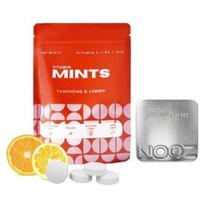 누즈 비타민 민트 활력 맛 피로 감소 웰빙 무설탕 향상 150 리필 백 No온즈, Doypack, 탠저린 및 레몬