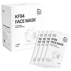 집생활연구소 덴탈형 마스크 대형 KF94 개별포장, 1개입, 50개, 블랙