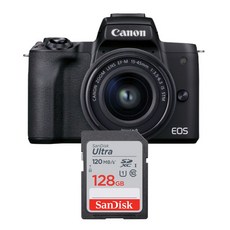캐논 EOS M50 Mark II 15-45mm 128G패키지 미러리스카메라, M50 Mark2 + 15-45mm 블랙