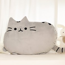 貓咪造型靠墊, 灰色的