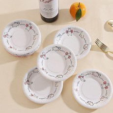 簡約卡通吐骨碟, 1個, 15cm圓盤家用常規尺寸,卡通兔兔80個送20個發2包*50個