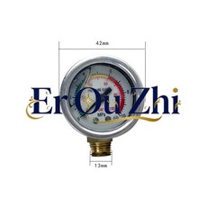 삼기통 피 펌프 압력 게이지 축형 유압 오일, 1개, 1. Type 26