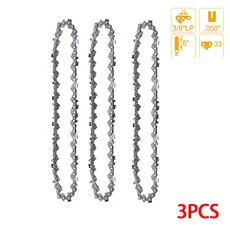 8인치 톱 강철 전기 체인 3/8 "LP 피치 .050" 게이지 33 드라이브 링크 가이드 교체 정원 도구, 05 3PCS