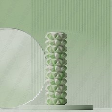 泡棉滾軸 瑜伽柱 肌肉放鬆按摩滾軸 狼牙按摩棒, 1個, 鑽石款【深度塑形+全身按摩】30cm白綠