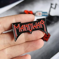 락밴드 로고 뱃지 브로치 금속뱃지 미니 악세사리 모음, 매노워 2x3.8cm, 1개