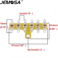 5PCS DIY 프로젝트 오디오 태그 스트립 태그 보드 터렛 보드 오디오 빈티지 튜브 앰프 용 터미널 러그 보드, [03] T-6P, T-6P
