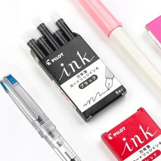 파이롯트 만년필용 잉크 카트리지 5개입, 1개, 블랙 (파이롯트 카트리지)