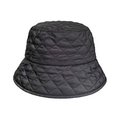 준캡 겨울 여성 성인모자 패딩벙거지 보온 패딩모자 여자 버킷햇 JUN팩토리, 블랙