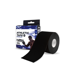 ATHLETIC TAPE P1 運動膠帶 50mm x 5m 黑色，運動防護必備，提升運動表現, 1個, 1捲