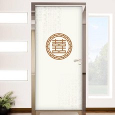 아트박스/꾸밈 tc425-블루수채화패턴_현관문시트지, 이미지3