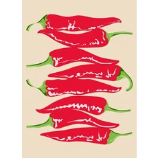 1개 프레임 없는 클래식 레트로 포스터 추상 캔버스 그림 더 많은 사랑 크루아상 칠리 프린팅 주방 레스토, 30x40cm no frame