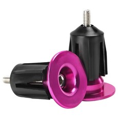 22-24mm 인터페이스와 호환되는 자전거 핸들바 엔드 캡 경량 설치 간편, Purple, 1세트