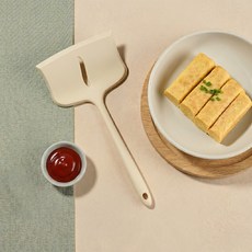 픽앤랩 프리미엄 실리콘 뒤집개 와이드 계란말이, 1개, 베이지