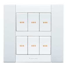 Panasonic 銀河系列 六切開關 WEMF5162, 1個