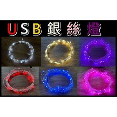 [買酷小鋪] USB銀絲燈 LED 銅絲燈 5V 防水 5米50燈 10米100燈, 1個, 粉色5米