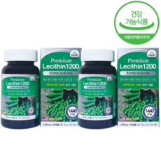 프리미엄 레시틴 1200 콜레스테롤 영양제, 60정, 2박스