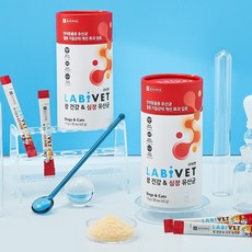 종근당 강아지 고양이 유산균 라비벳 장건강 영양제, 심장, 2개