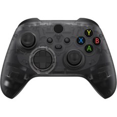 Xbox Series X S 컨트롤러용 익스트림레이트 교체용 페이스플레이트 - 제어 개인 맞춤 설정 그라디언트 반투명 그린 블루 커스텀 프론트 하우징 쉘 컨트롤러 미포함, Clear Black, 1개