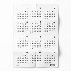 데이스테이션 2026 한장 달력 연력 인테리어 포스터, 1. A2 연력 2026