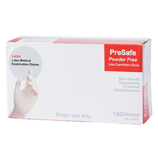 Presafe 파우더프리 진료용 라텍스 장갑 덴탈글러브 100매입, 1개, S, 아이보리