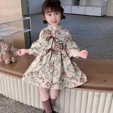 【Arbea】女童風衣冬季時尚新款復古風韓版小女孩中長款外套洋氣童裝【C09】