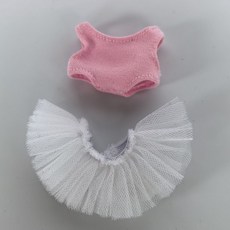 미니 라부부 발레복 내마음속의 비밀번호 시리즈 전용의상 4세대 라부부 발레 스커트 세트, 핑크 발레복