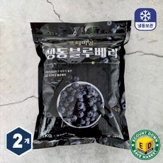 향이 진한 프리미엄등급 냉동 블루베리, 2개, 1kg(중국)