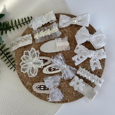 女孩天使髮夾 12 件套