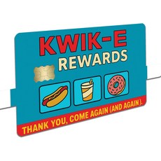 KwikE 리워드 카드 신용카드 스킨 스티커 커버 데칼 랩 2팩 편의점 로열티 패러디 디자인