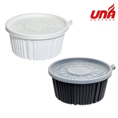 고밀폐 화이트 220파이 중 100개 세트 감자탕용기 대한민국 배달용기 1등 유나팩 오늘간데이, 100세트, 1세트