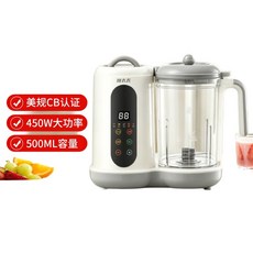 粹太太 嬰兒輔食機 蒸煮一体 多功能打泥機 450W 500ML容量 CB認證, 多功能智慧蒸煮一體機自動清洗