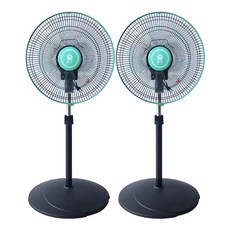 【兩台優惠組】晶工14吋外旋循環風扇(綠)LC-1456電風扇立扇