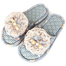 아워리빙 플로랄 3중쿠션 플라워 실내화, 1개, 민트