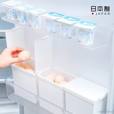 桃園出貨 日本進口冰箱側門雞蛋收納盒翻蓋收納神器食品級蛋架託分裝儲物盒, 1個, 雞蛋收納盒（3個裝）橫款1.6L,可放約16枚雞蛋