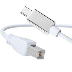 멜로오디오 USB C MIDI 케이블 타입 C에서 2.0 인터페이스 미디 컨트롤러 키보드 오디오 인터페이스용 아이패드 삼성 노트북 맥북 5피트 B에서 프린터 검정, 5 피트, MeloAudio 흰색