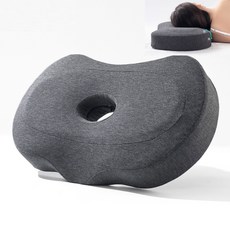 귀눌림방지 베개 옆으로자는 피어싱 이어폰 귀보호 기능성 구멍 옆잠 쿠션 귀걸이, 라이트그레이  (55x35x9/7cm), 1개