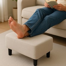 심플 가죽 발받침대, 패브릭그레이