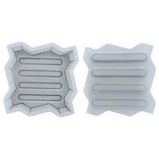 플라스틱 콘크리트 금형 재사용 가능한 DIY 도로 경로 포장 벽돌 정원 보도 산책로 파티오, 04 Double S, 04 Double S