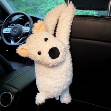 可愛造型面紙套 衛生紙盒掛飾 創意抽取式紙巾盒, 西高地紙巾袋-無裝飾款