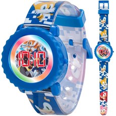 소닉 Sonic The Hedgehog 'SNC4028 디지털 디스플레이 수정 블루 시계