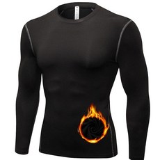 SPVISE 남성용 보온 압박 셔츠 긴소매 플리스 안감 속옷 상의 추운 날씨용 러닝 기어 베이스 레이어 겨울 1/4 지퍼 - 다크 그린 XL_145110, XL, 블랙_145110